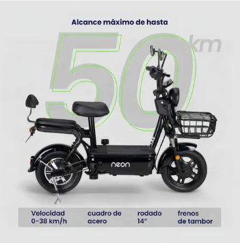 Bicicleta Eléctrica Neon EX-1R 300W – Rodado 14®